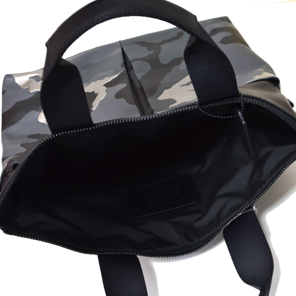 COACH】コーチ レザー 迷彩 カモフラージュ 2Way メンズ トートバッグ
