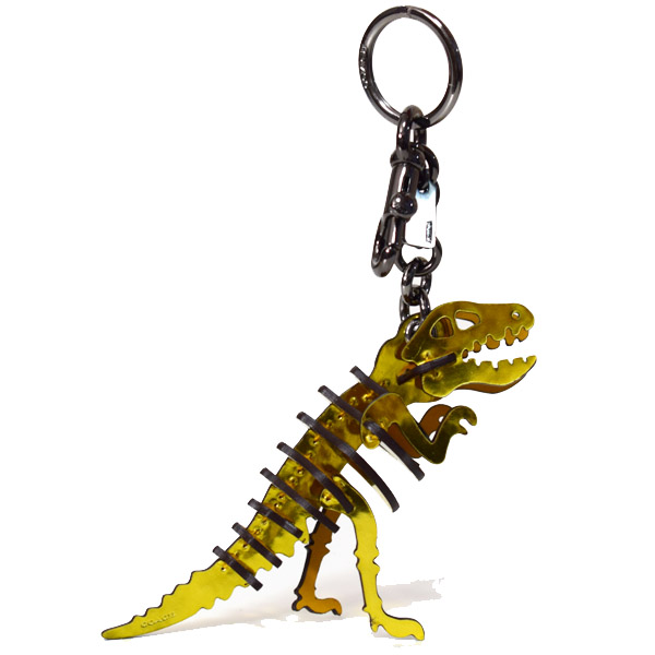 COACH】コーチ グラブタン レザー スモール レキシー 恐竜 キーリング