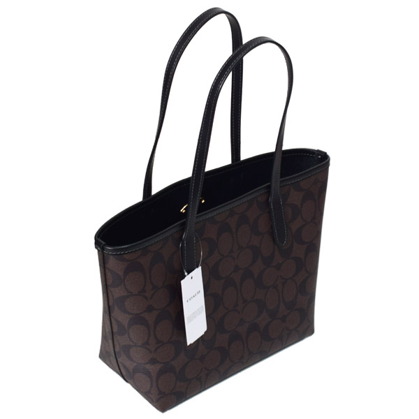 COACH】コーチ コーティングキャンバス レザー シグネチャー ミニ