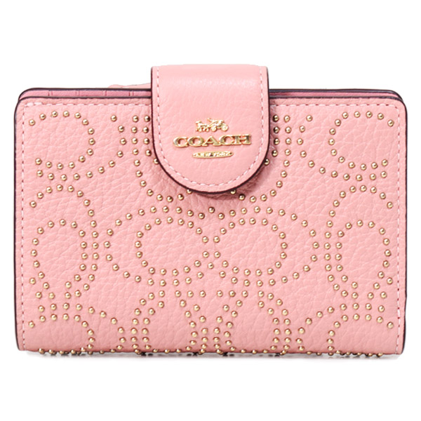 COACH】コーチ 財布 ペブルレザーペブルレザー シグネチャー スタッズ