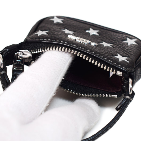 COACH】コーチ キーホルダー バッグ ラメ 星 スター レザー ミニ