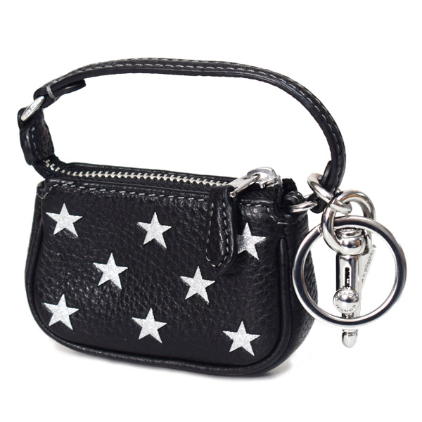 COACH】コーチ キーホルダー バッグ ラメ 星 スター レザー ミニ