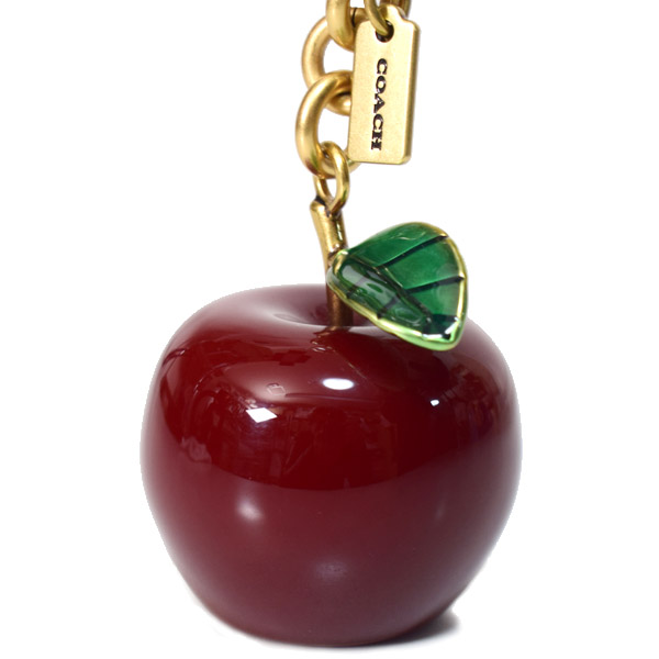 COACH】コーチ キーホルダー レジン メタル りんご アップル モチーフ