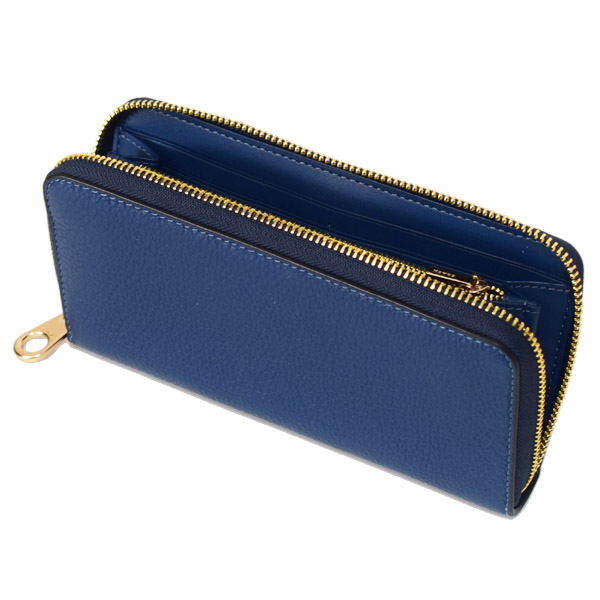 COACH】コーチ 長財布 ぺブルドレザー ロゴ リストレット ロング