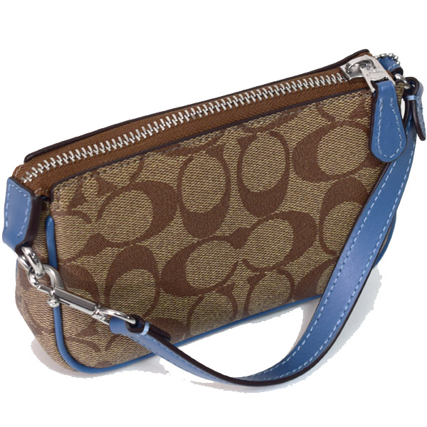 COACH】コーチ シグネチャー レザー リストレット マルチ ポーチ