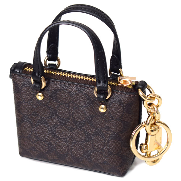 COACH】コーチ コーティングキャンバス レザー シグネチャー ミニ