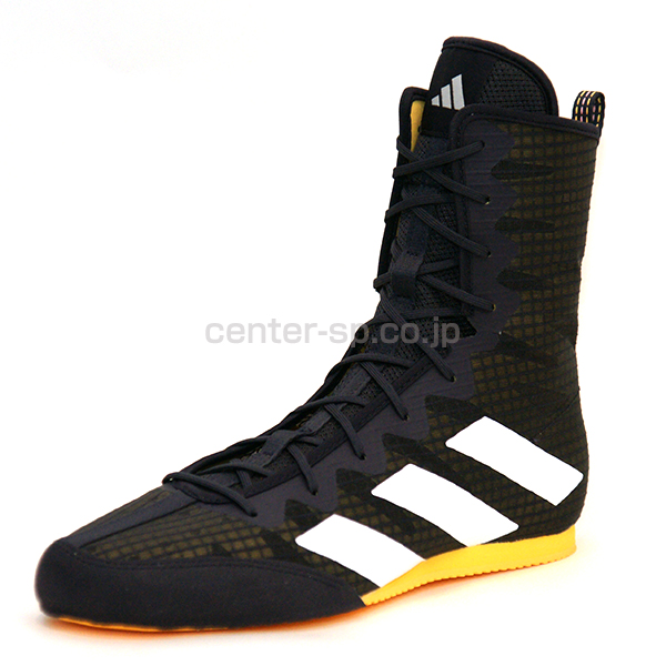 adidas ボクシングシューズ BOX HOG 4 (黒×白・黄) / センタースポーツ