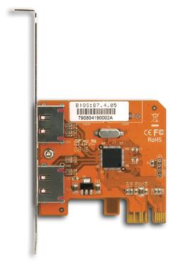 販売終了】 ポートを増やしタイ eSATA×2ポート PCI Express接続