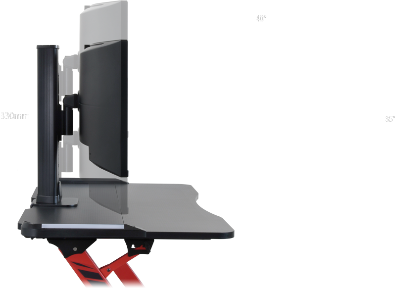 RACEN 重量級液晶モニター対応 上下昇降式モニターアーム CRC-HWMA01BK