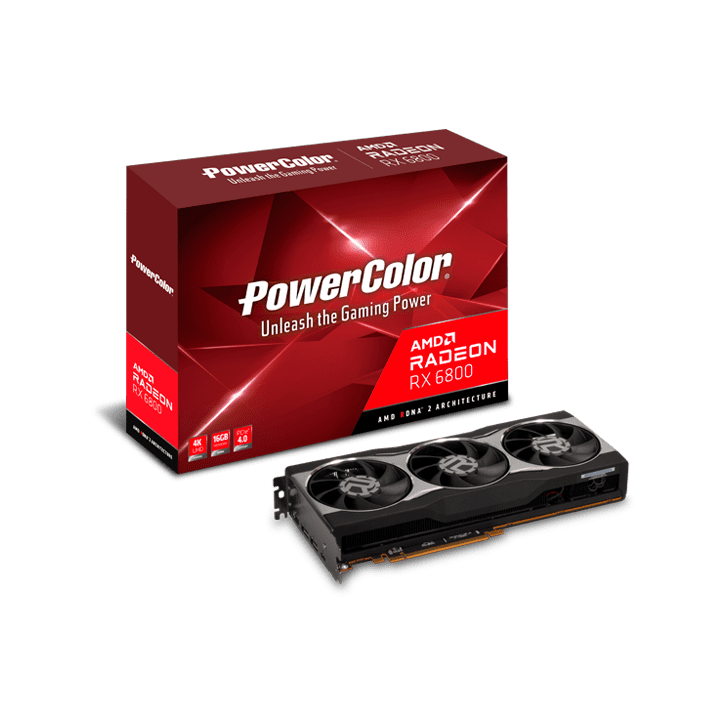 AXRX 6800 16GBD6-M2DHC | PowerColor(パワーカラー) Radeon RX 6800