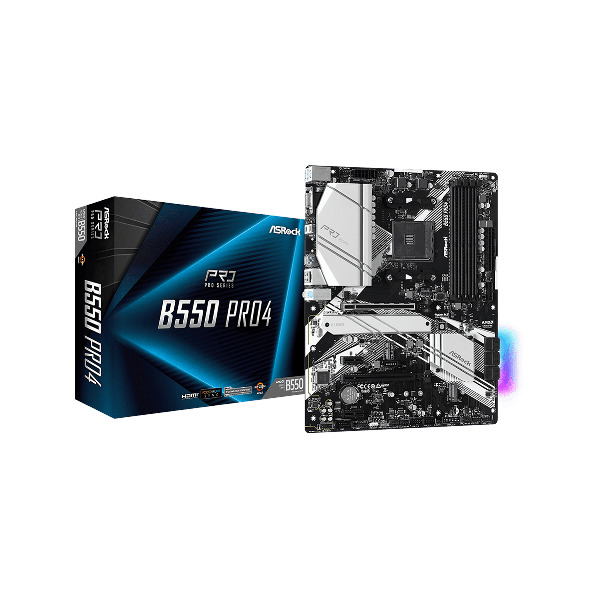 B550 Pro4 | ASRock(アスロック) Socket AM4 AMD B550 ATX