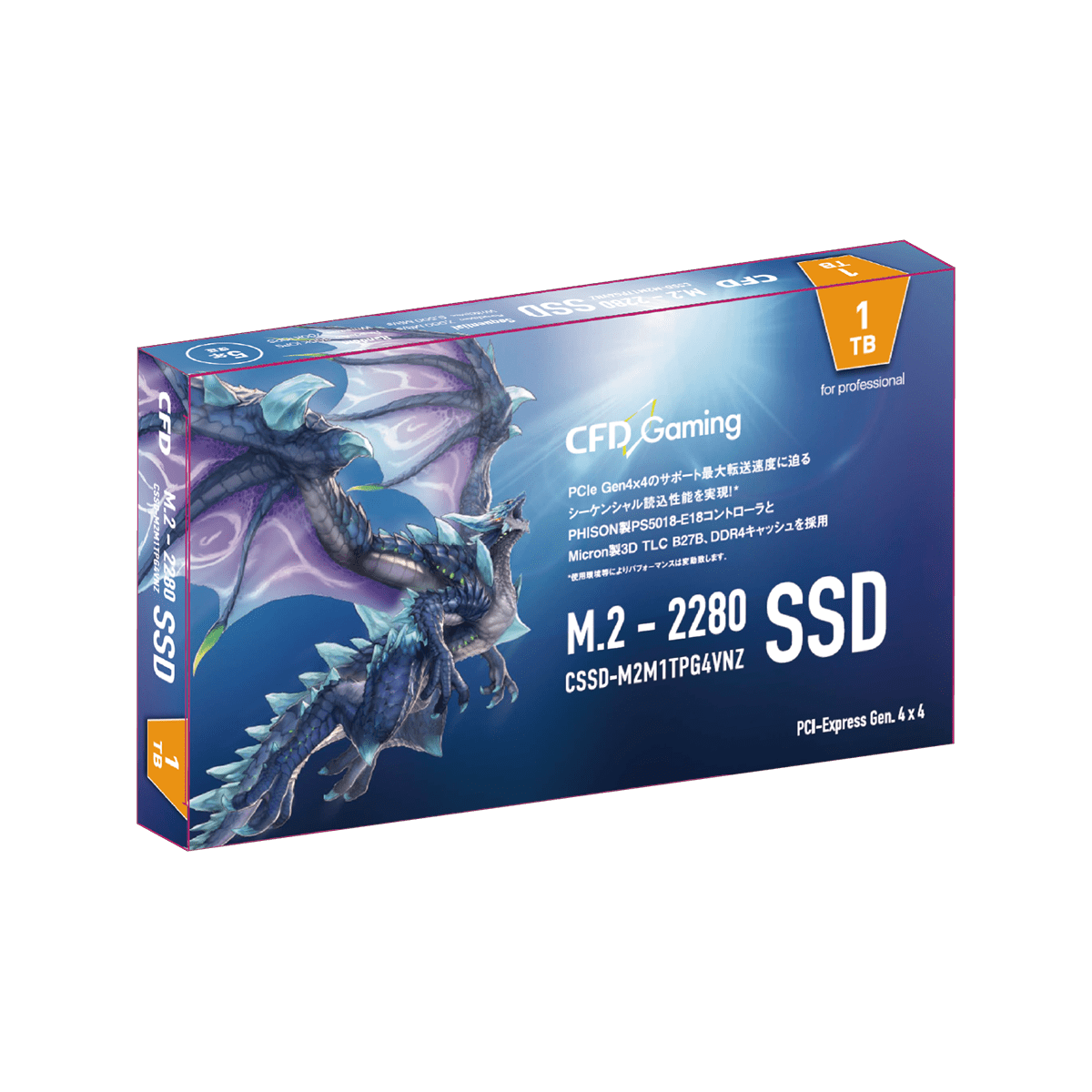 CSSD-M2M1TPG4VNZ | CFD Gaming PG4VNZ ゲーミングモデル M.2 NVMe接続