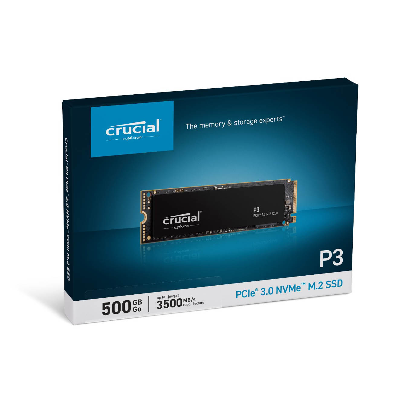 CT500P3SSD8JP | Crucial P3 ミドルレンジ M.2 NVMe接続SSD 500GB