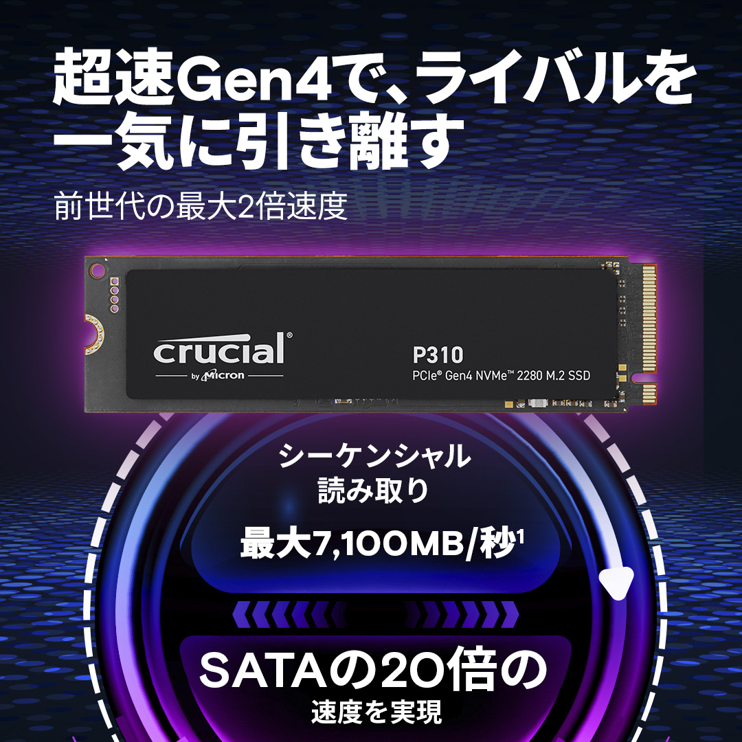 CT1000P310SSD8-JP | CT1000P310SSD8-JP | Crucial P310シリーズ M.2