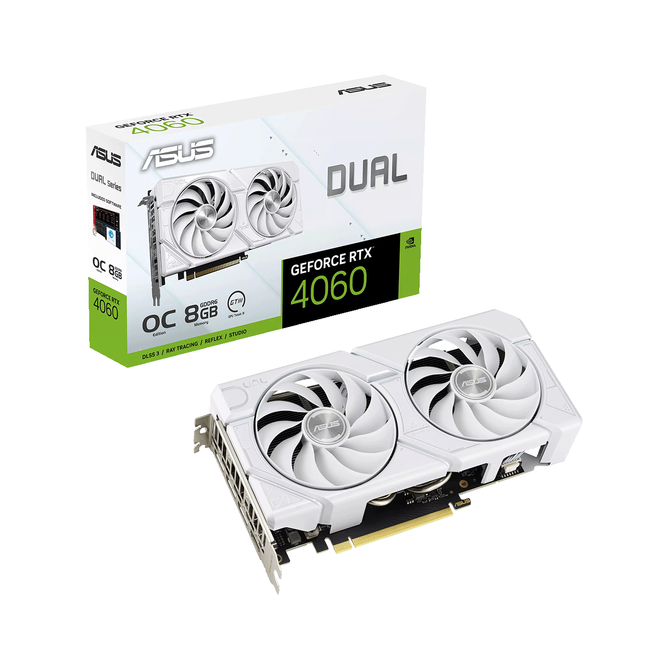 DUAL-RTX4060-O8G-EVO-WHITE | DUAL-RTX4060-O8G-EVO-WHITE | ASUS