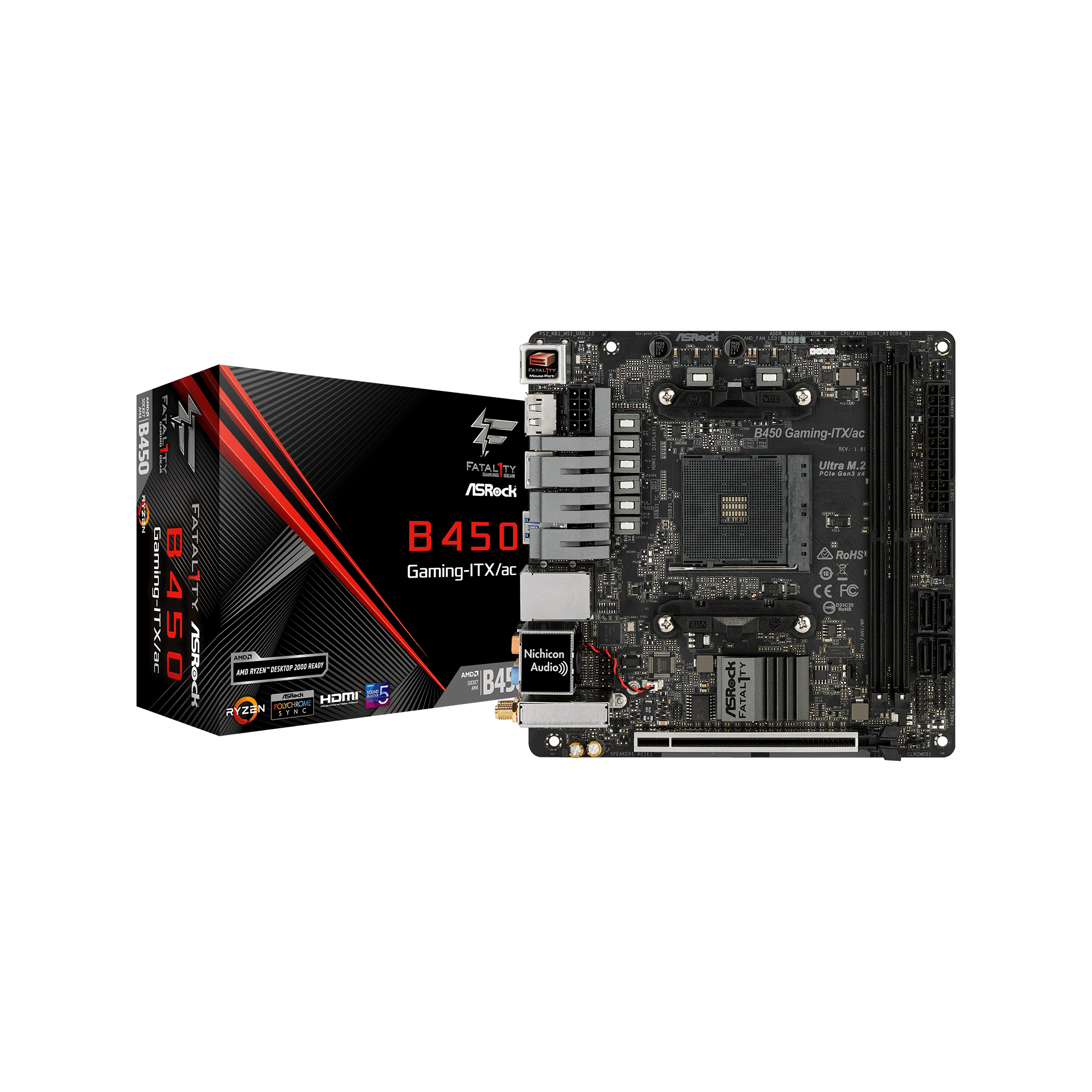 Fatal1ty B450 Gaming-ITX/ac | ASRock(アスロック) Socket AM4 AMD