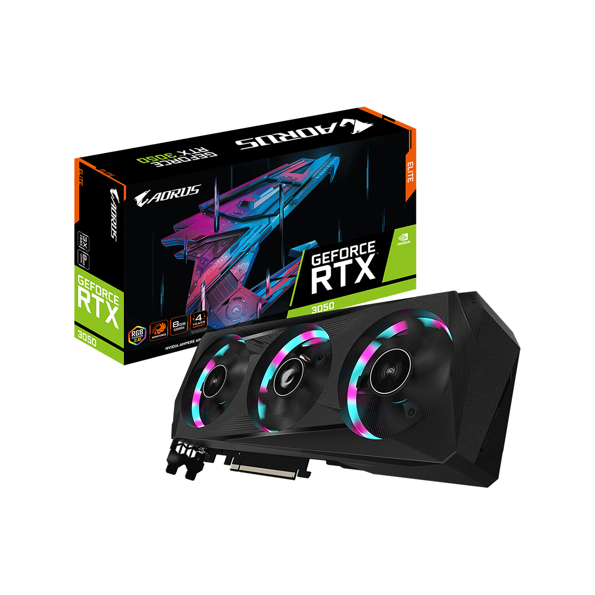 GV-N3050AORUS E-8GD | GIGABYTE NVIDIA GEFORCE RTX 3050 搭載