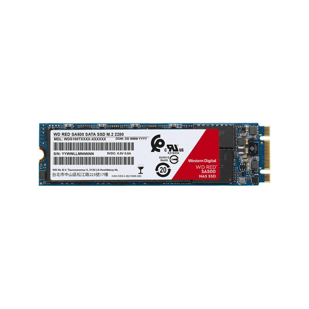 WDS200T1R0B | WesternDigital WD Red SA500 NAS向け M.2 SATA接続SSD