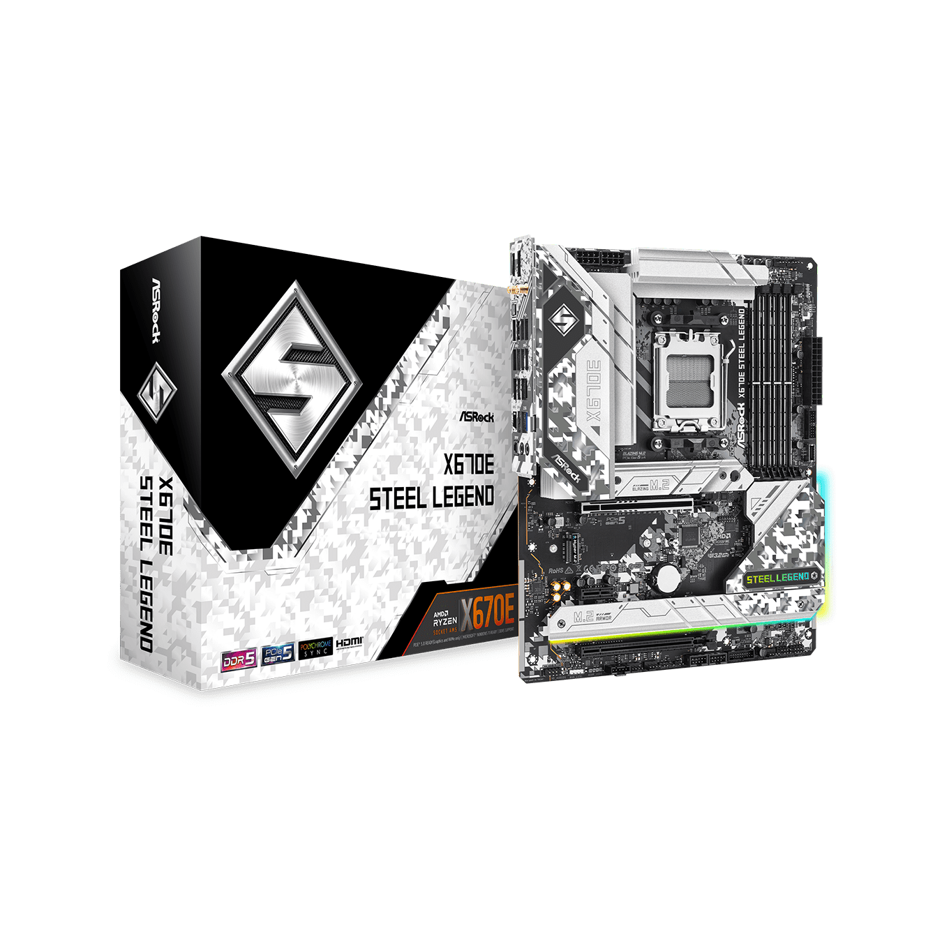 X670E Steel Legend | ASRock(アスロック) Socket AM5 AMD X670E ATX