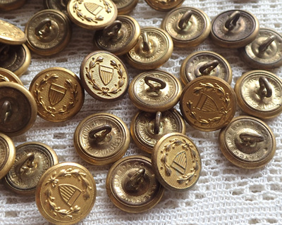 ヴィンテージ/アメリカ/メタルボタン/クレスト&リース（1個） - Online