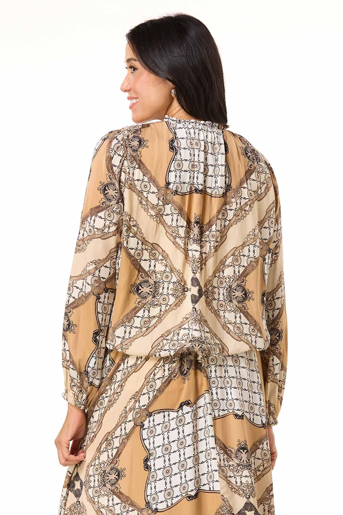 Cato Fashions | Cato Medallion Link Bubble Hem Top