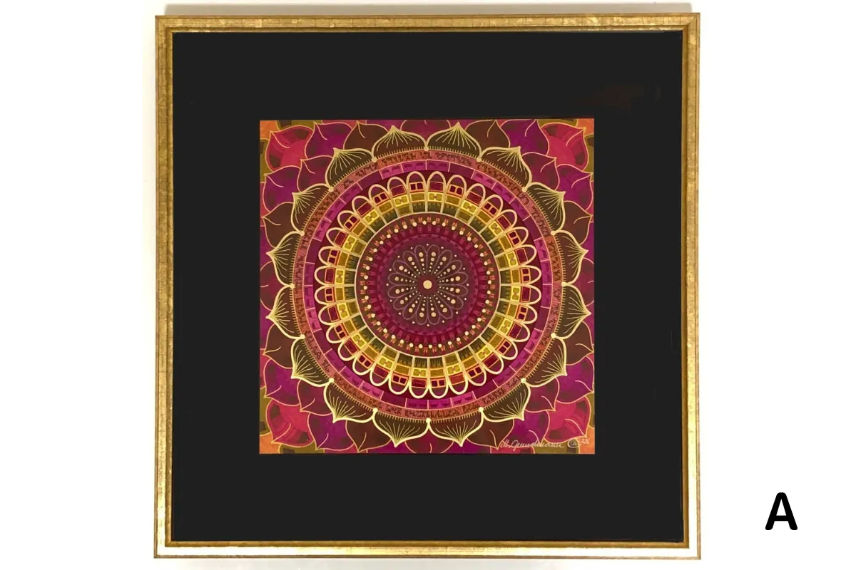 曼荼羅アート 40cmTフレーム額入り (1点物/全22種)