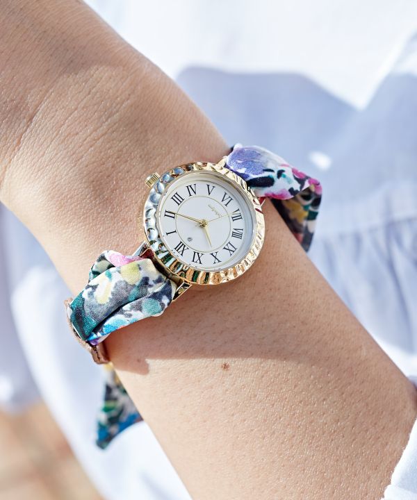 Fromイタリア】スカーフウォッチ(TILE BK): 『欧州航路』