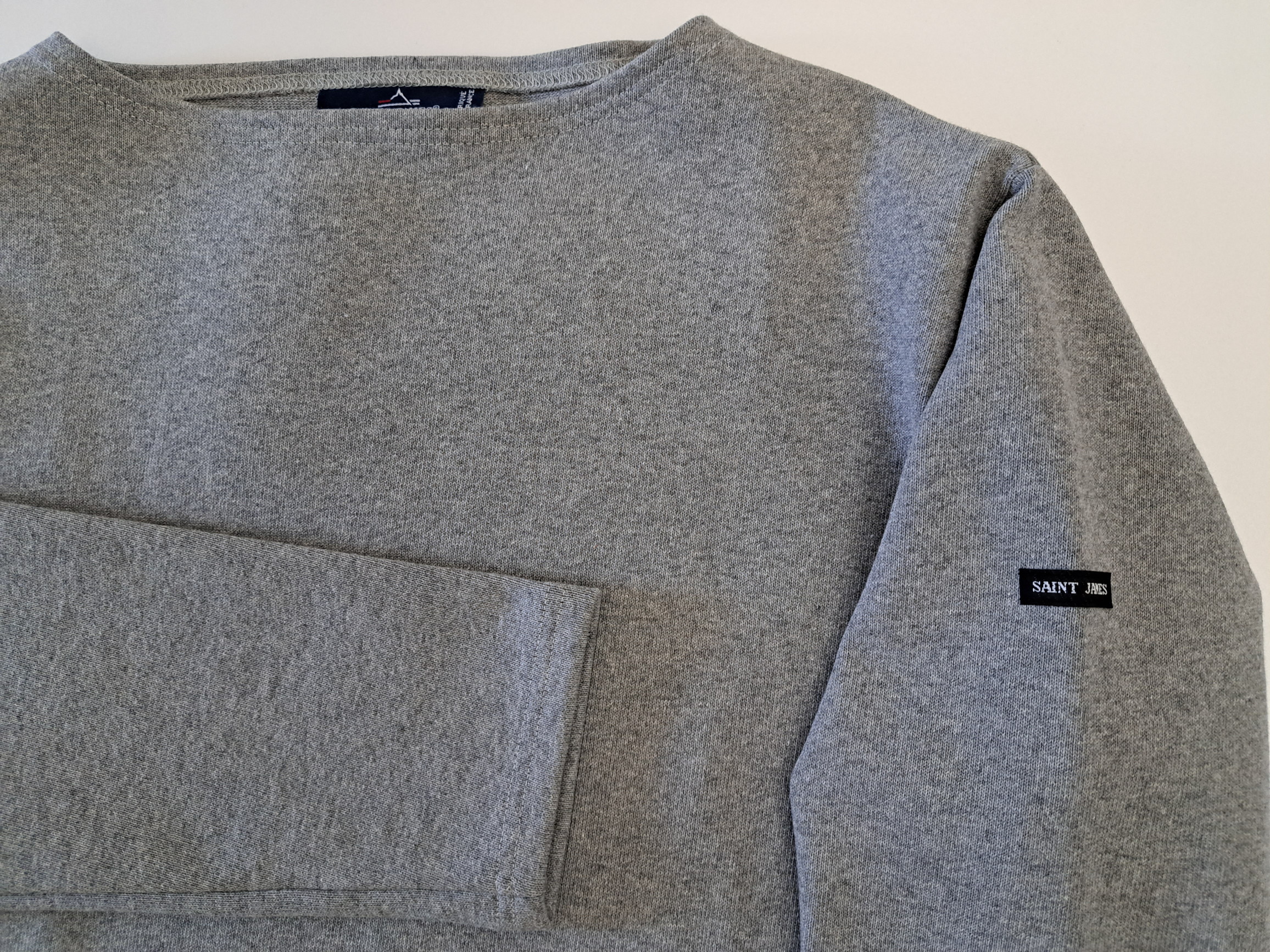 セントジェームス 定番バスクシャツ(無地) GRIS 杢グレー 【CALM GREEN