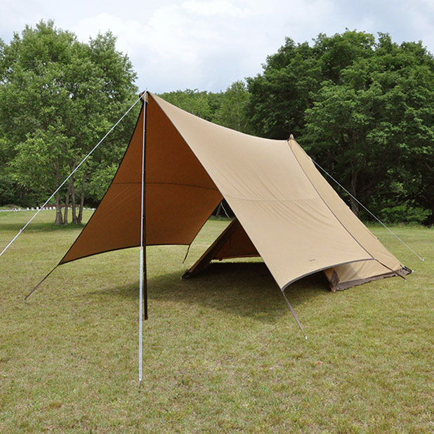 tent-Mark DESIGNS 焚火タープ TC コネクト ヘキサを張ってみた | CAMP