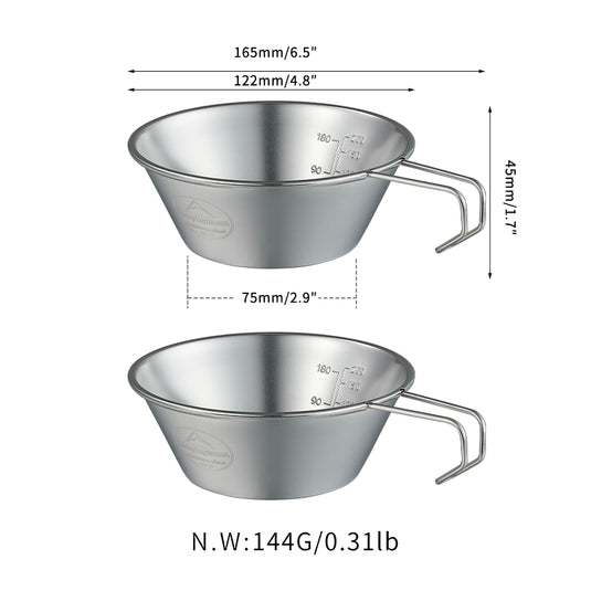 S-220-2P 2-Piece Stainless Steel Sierra Cup, 310ml – Campingmoon