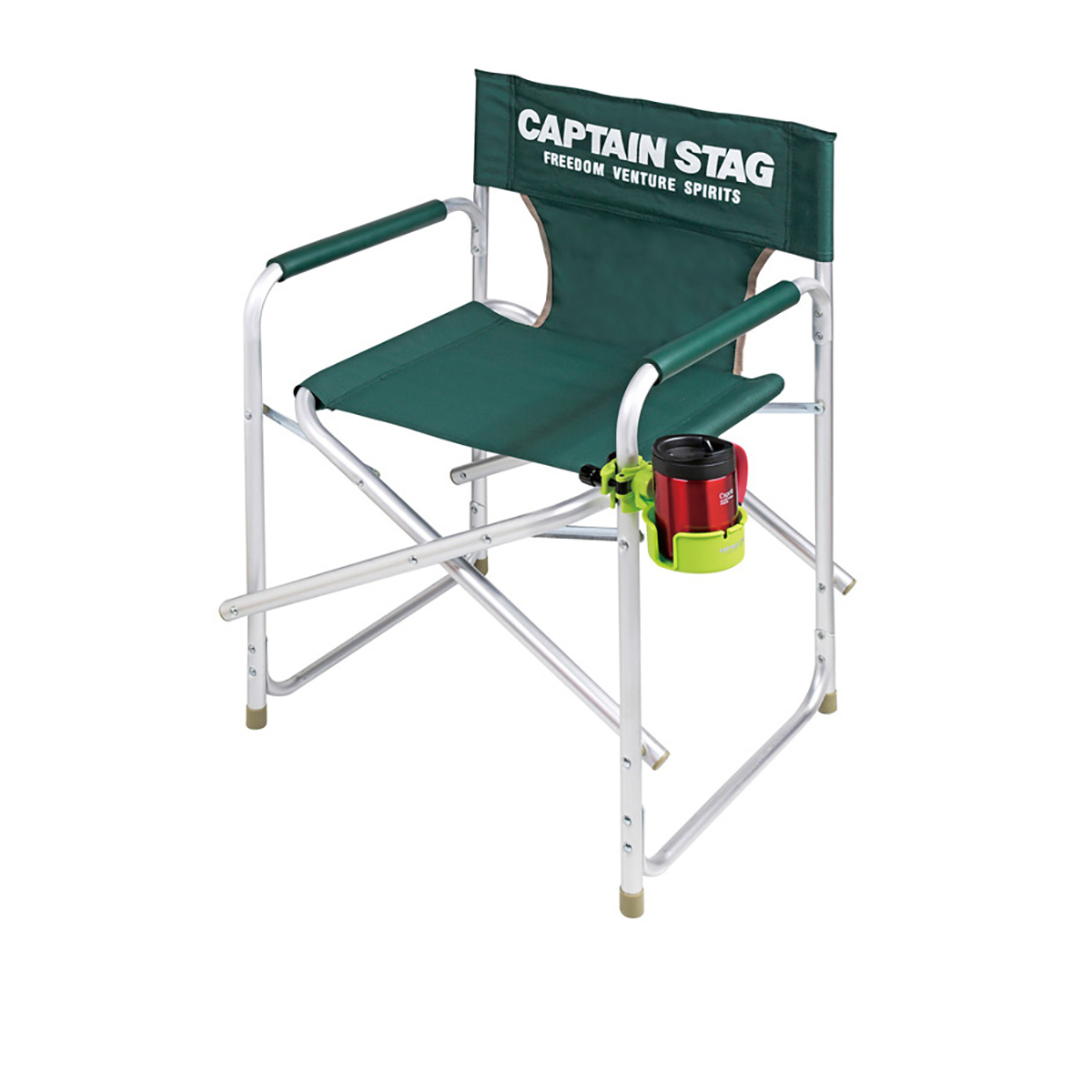 チェア用カップホルダー (グリーン) - アウトドア・キャンプ用品
