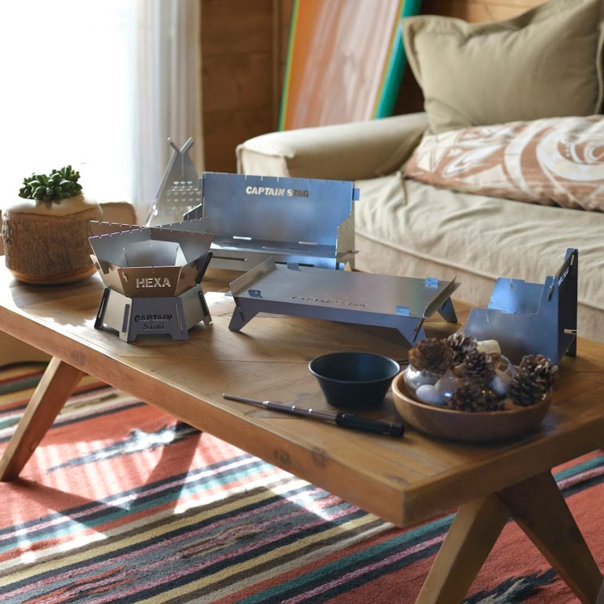 hako‐niwa（ハコニワ） ベンチ焚き火台 - アウトドア・キャンプ用品