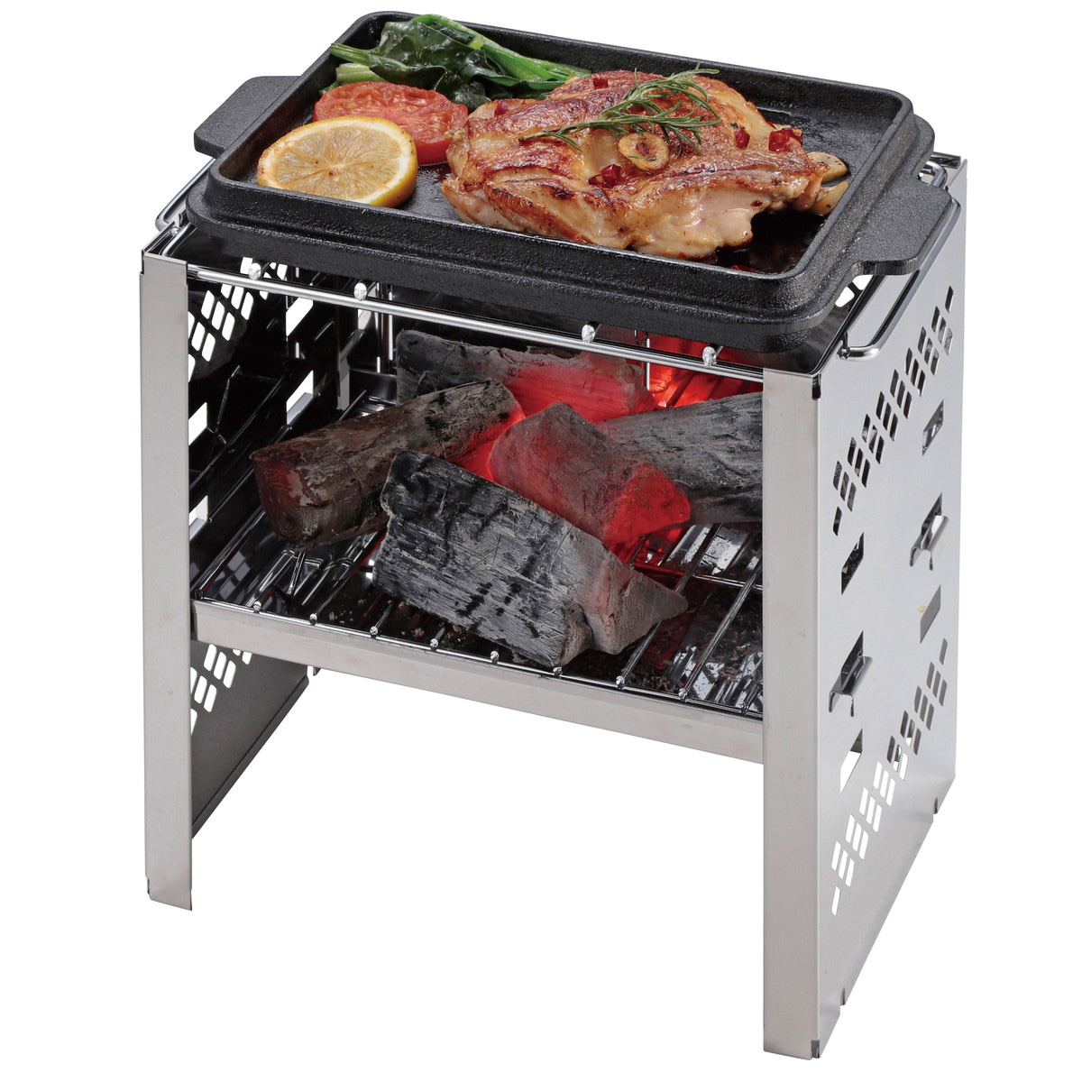 鋳物 リバーシブル グリルプレート B5 - アウトドア・キャンプ用品