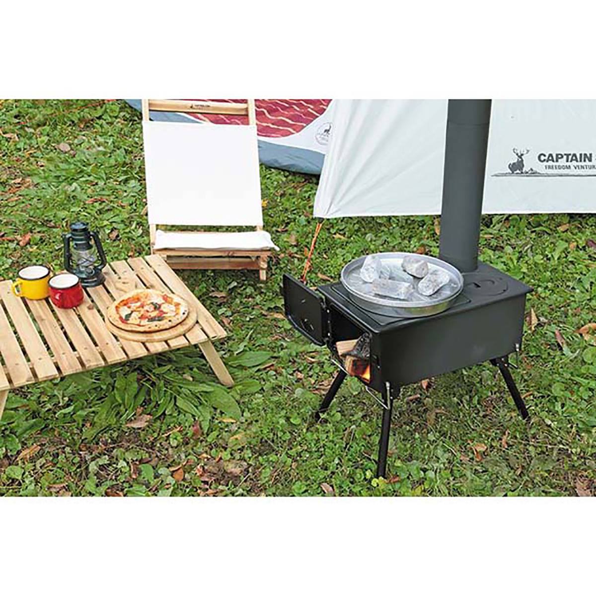 KAMADO(かまど) 煙突 角型ストーブ - アウトドア・キャンプ用品