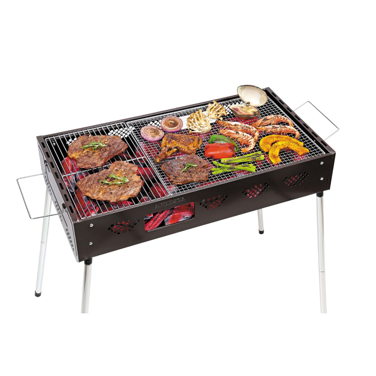 ファストBBQグリル ＜800＞(ブラウン) - アウトドア・キャンプ用品