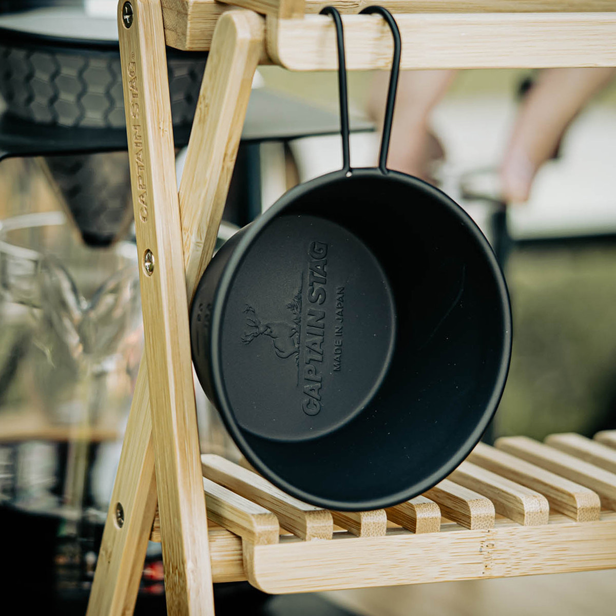 ステンレス カラーシェラカップ320ml（オキツモブラック