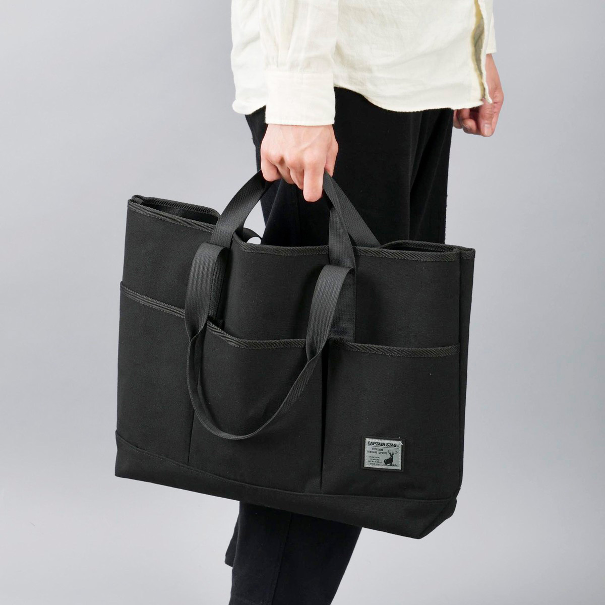 キャプテンスタッグ タウントートバッグ（ブラック） - アウトドア