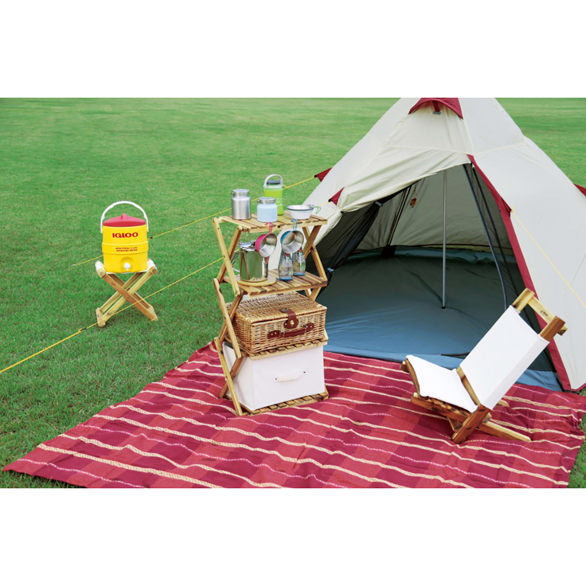 CSクラシックス 木製4段MOVEラック＜460＞ - アウトドア・キャンプ用品