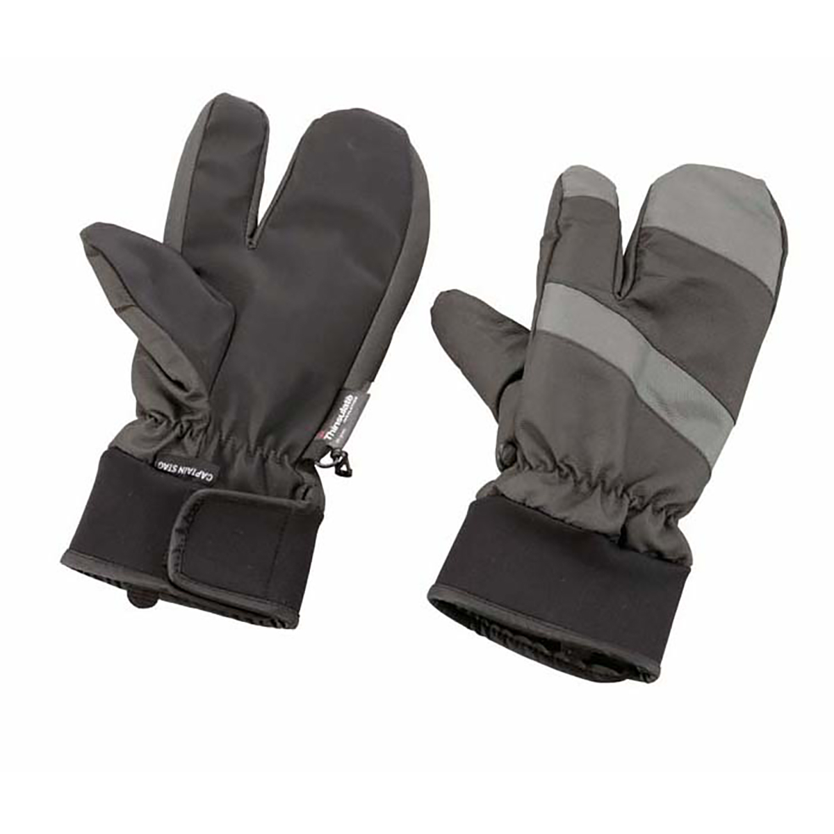 防寒グローブ 3本指 メンズ(チャコール/ブラック)＜L＞ - アウトドア