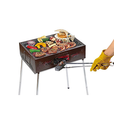 ファストBBQ グリル＜450＞(ブラウン) - アウトドア・キャンプ用品