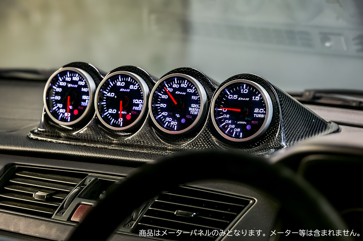 三菱 ランサー エボリューション （CT9A）4連カーボンメーターパネル