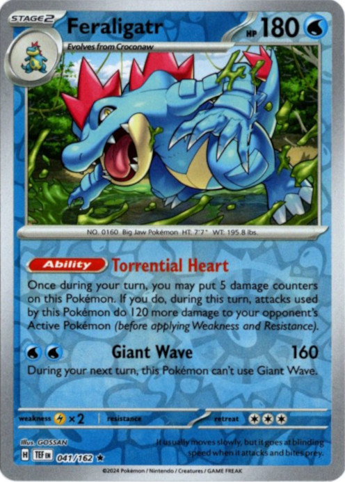 オーダイル 海外版 英語版 リバホロ Feraligatr - 041/162 -【Card