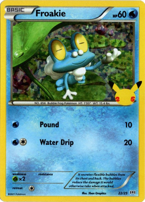 ケロマツ 海外版 英語版 25th プロモ Froakie - 22/25 -【Card Chicken】
