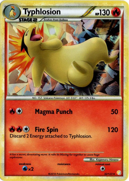バクフーン 海外版 英語版 アイスホロ Typhlosion - 32/123 -【Card