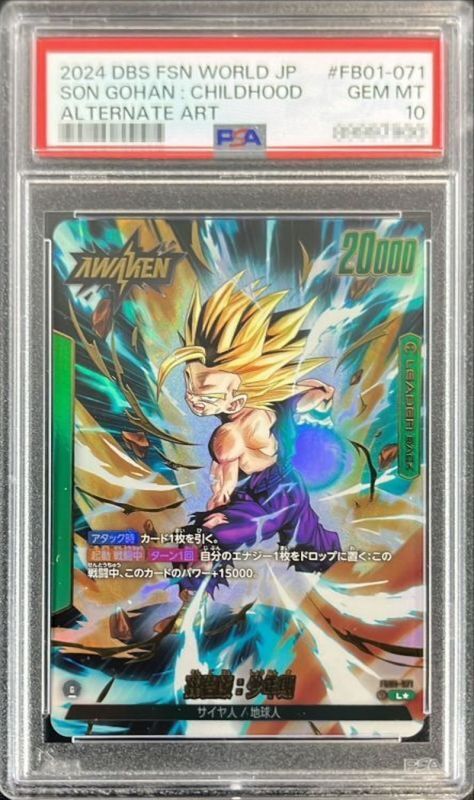 PSA10鑑定済〕孫悟飯：少年期(パラレル)【L☆】{FB01-071}