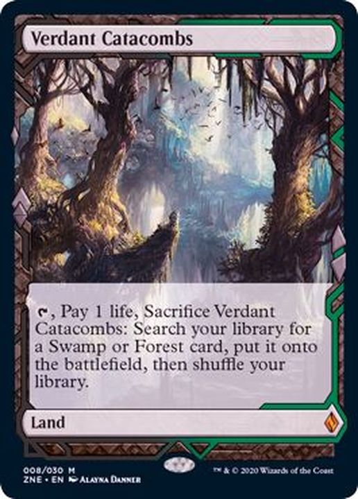 FOIL)(フルアート)新緑の地下墓地/Verdant Catacombs《英語》【ZNE】