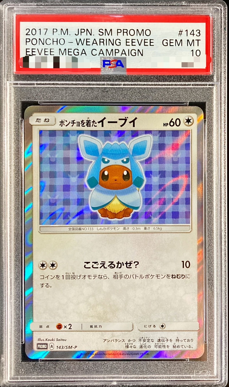 PSA10鑑定済〕ポンチョを着たイーブイ(GC)【P】{143/SM-P}