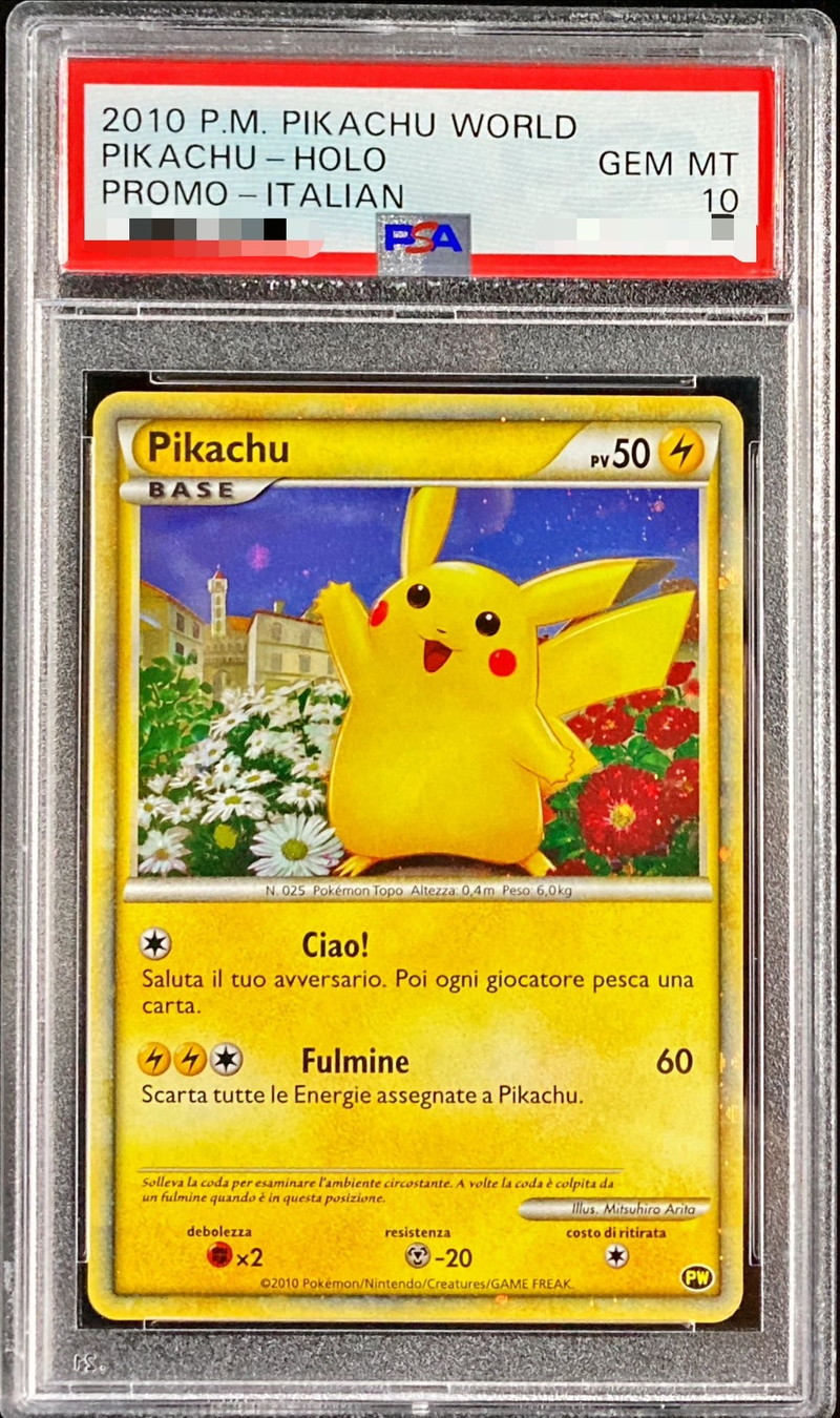 PSA10鑑定済〕ピカチュウ(ワールド/イタリア語版)【-】{-}