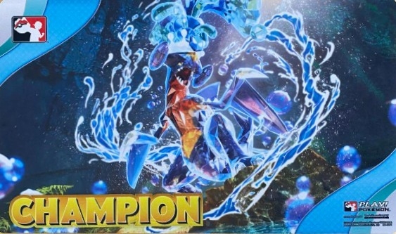 プレイマット『海外/テラスタルガブリアス(CHAMPION/Playロゴ