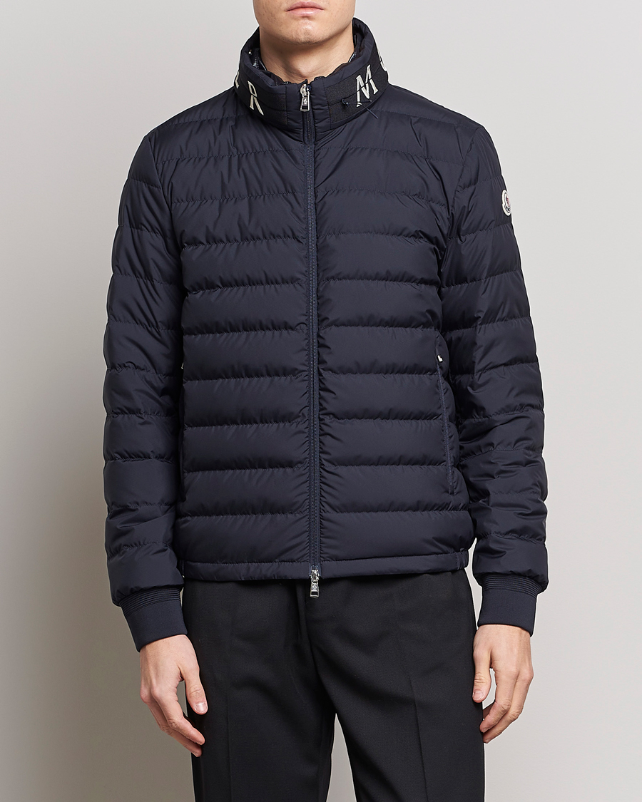 Moncler Akio Down Jacket Navy at CareOfCarl.com